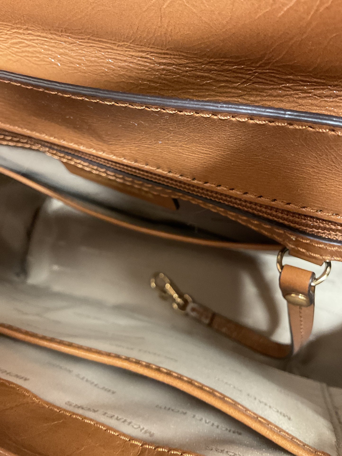 Handbag Designer By Michael Kors In Brown, Size:Medium