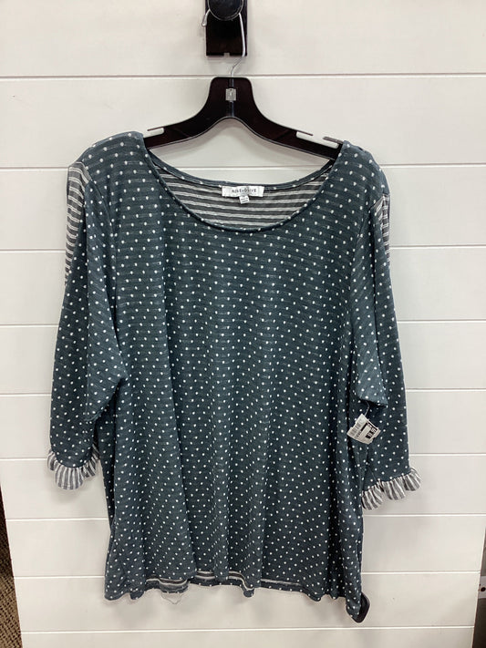 Top Ls By Rose And Olive In Grey, Size:3X