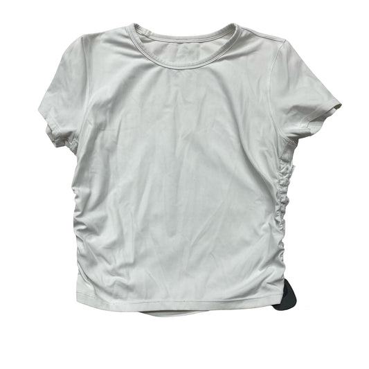 Athletic Top Ss By Lululemon In White, Size:S