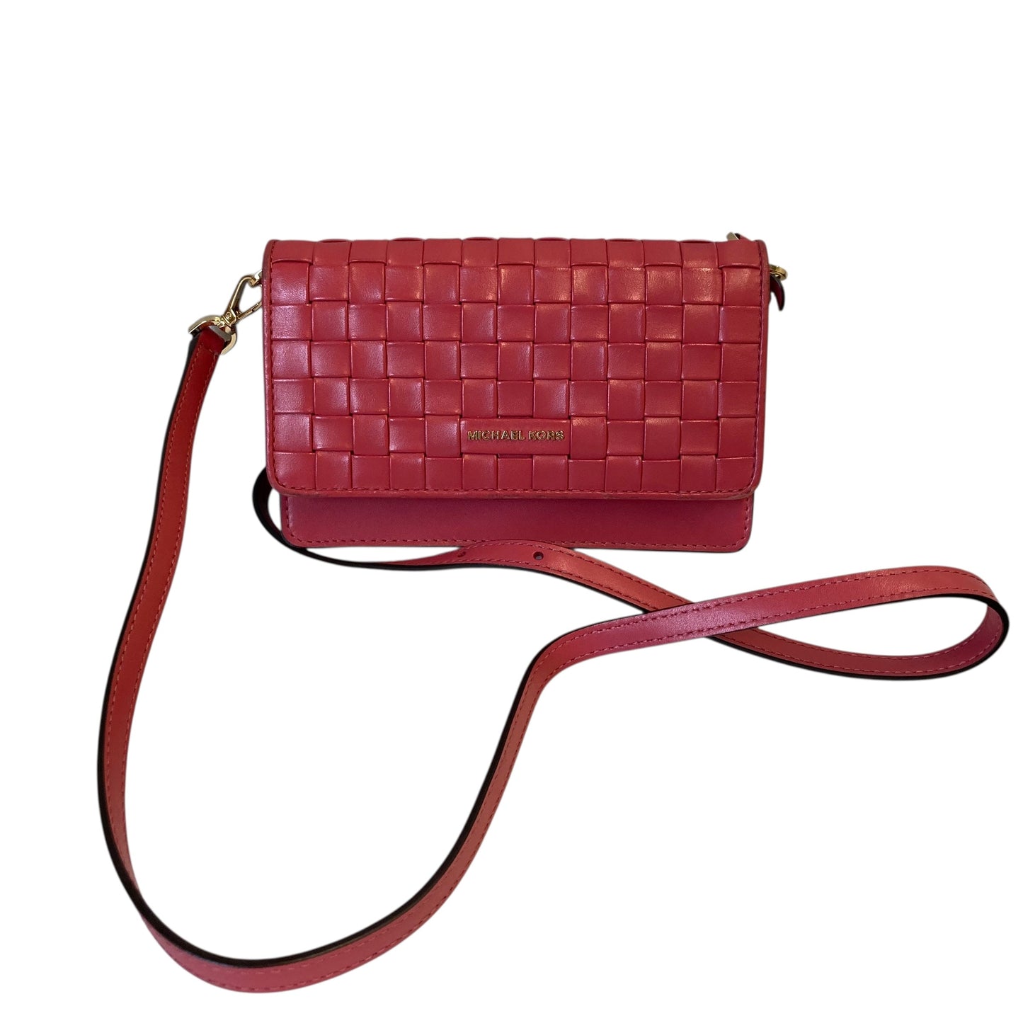 Crossbody Designer By Michael Kors In Dark Pink, Size:Small
