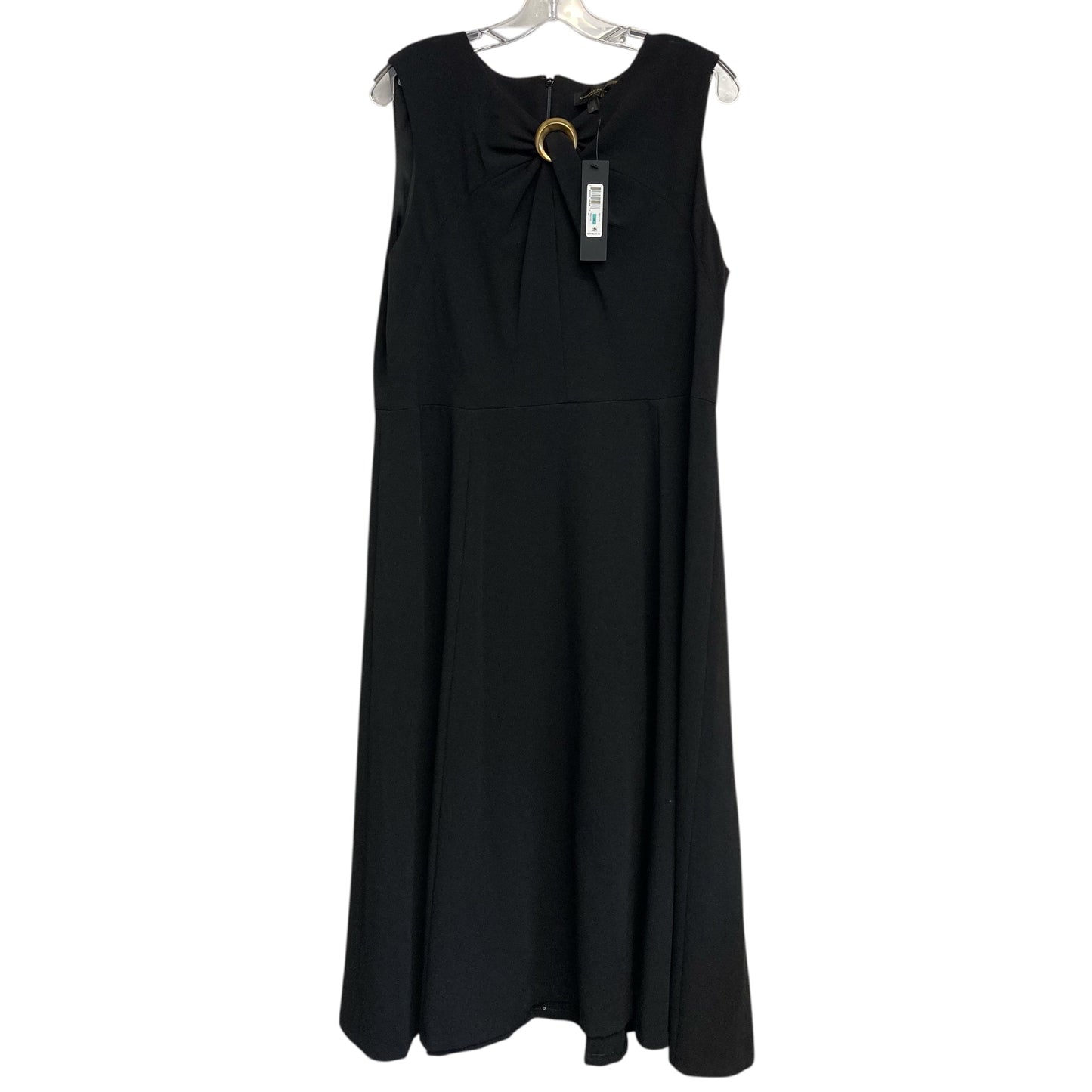 Dress Party Midi By Donna Karan In Black, Size:XL