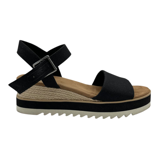 Sandals Heels Platform By Toms In Black & Tan, Size:9