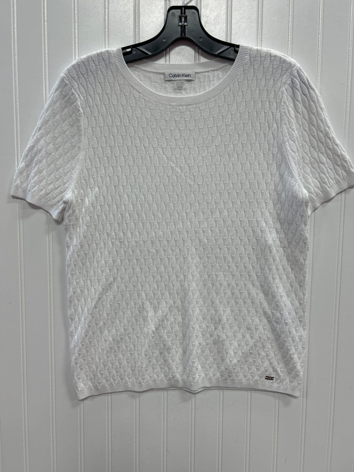 Top Ss By Calvin Klein In White, Size:M