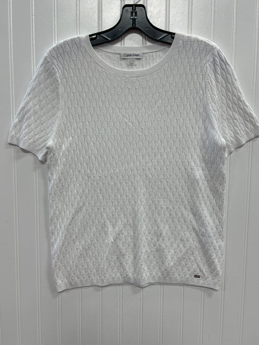Top Ss By Calvin Klein In White, Size:M