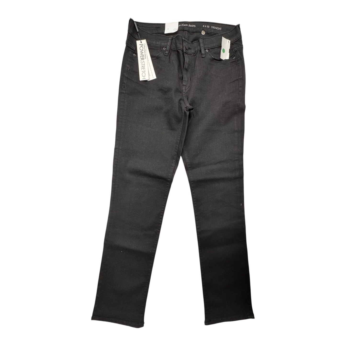 Jeans Straight By Calvin Klein In Black Denim, Size:14