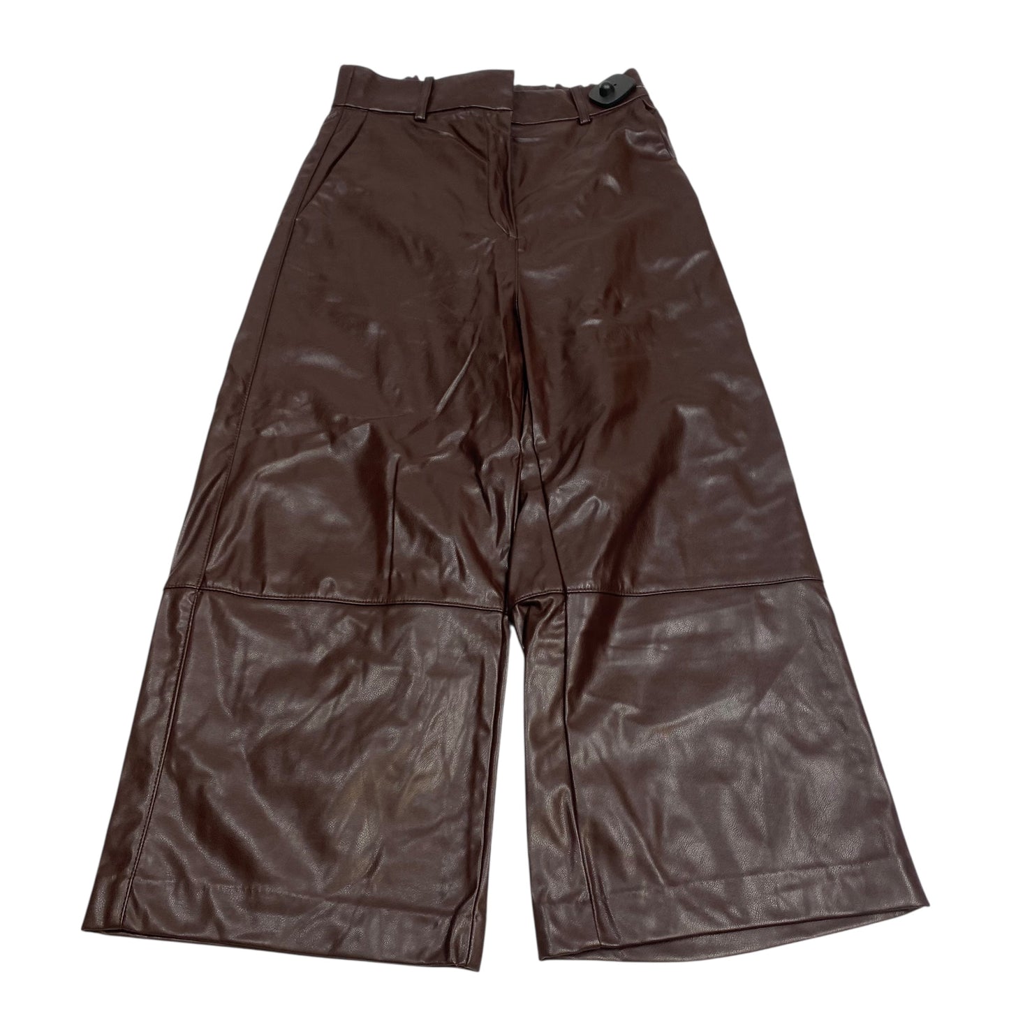 Pants Cropped By H&M In Brown, Size:8