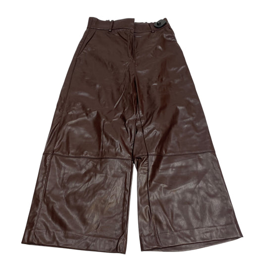 Pants Cropped By H&M In Brown, Size:8
