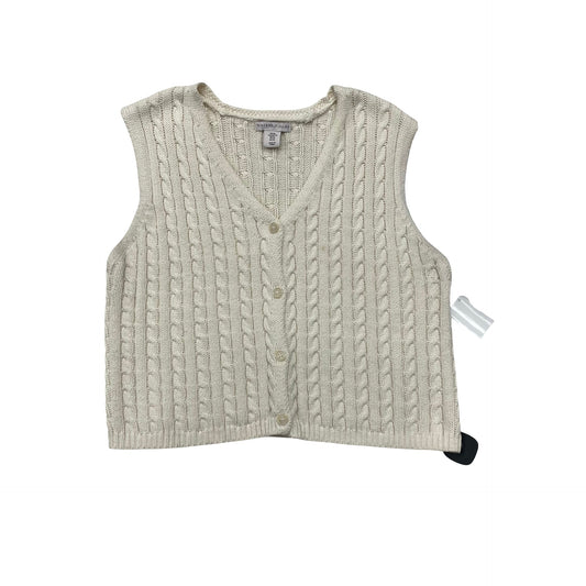 Vest Sweater By Sincerely Jules In Cream, Size:Xl