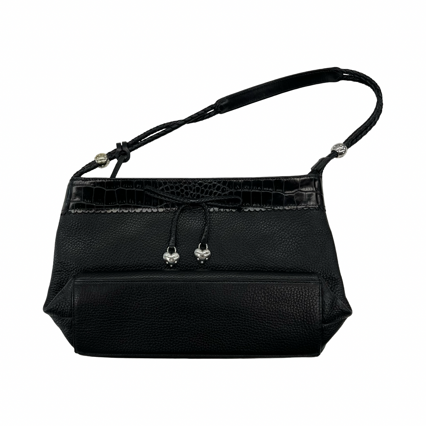 Handbag Leather By Brighton In Black, Size:Medium
