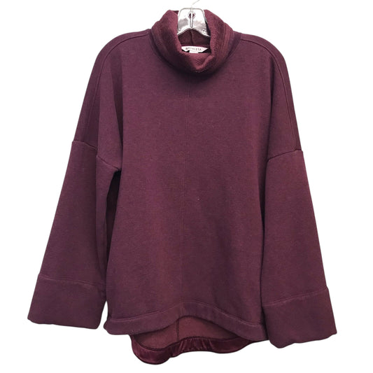 Sweatshirt Collar By Athleta In Maroon, Size:S