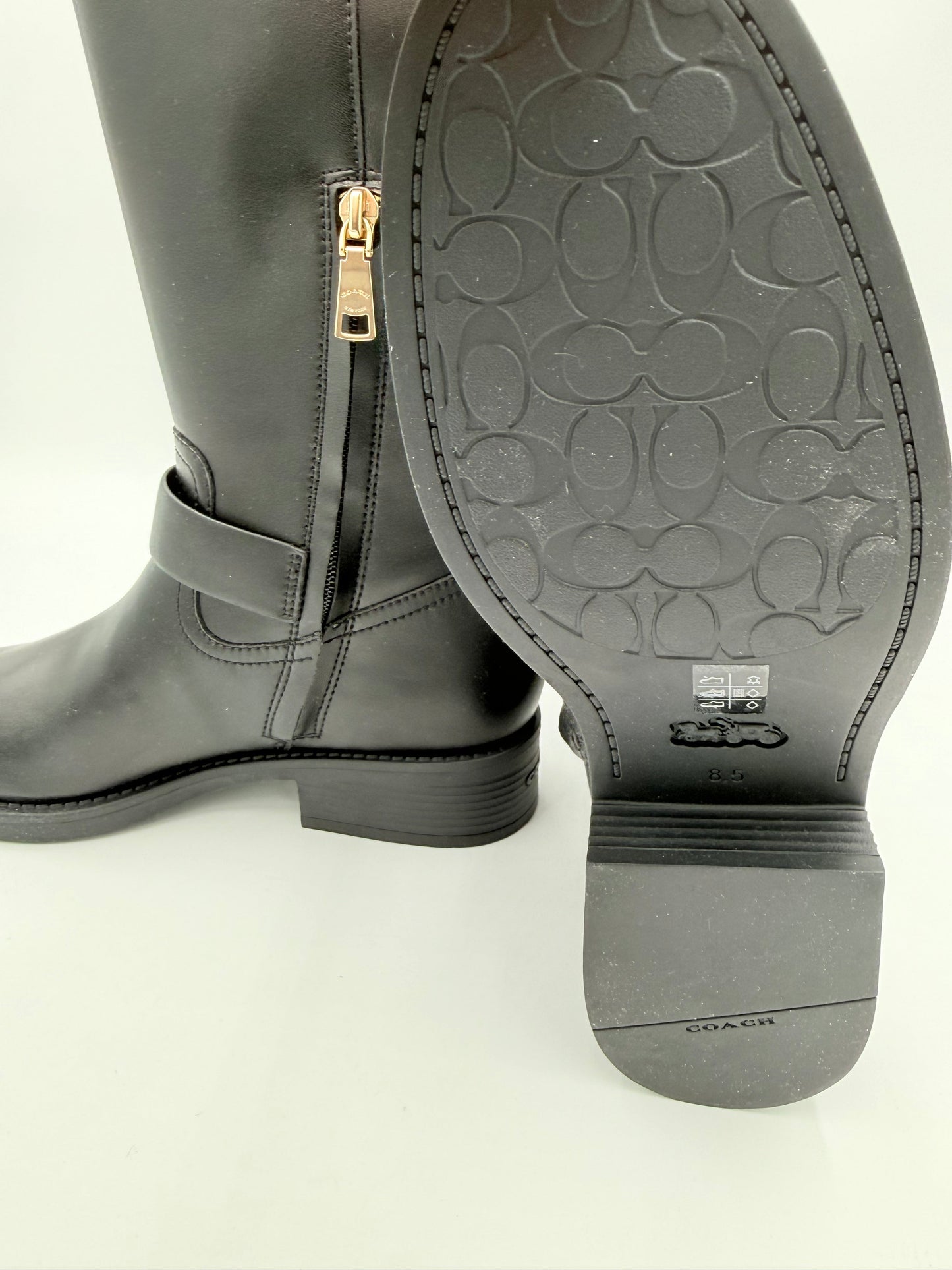 Boots Designer By Coach In Black, Size: 8.5