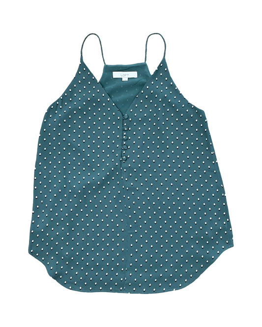 Top Cami By Loft In Green & Pink, Size:S