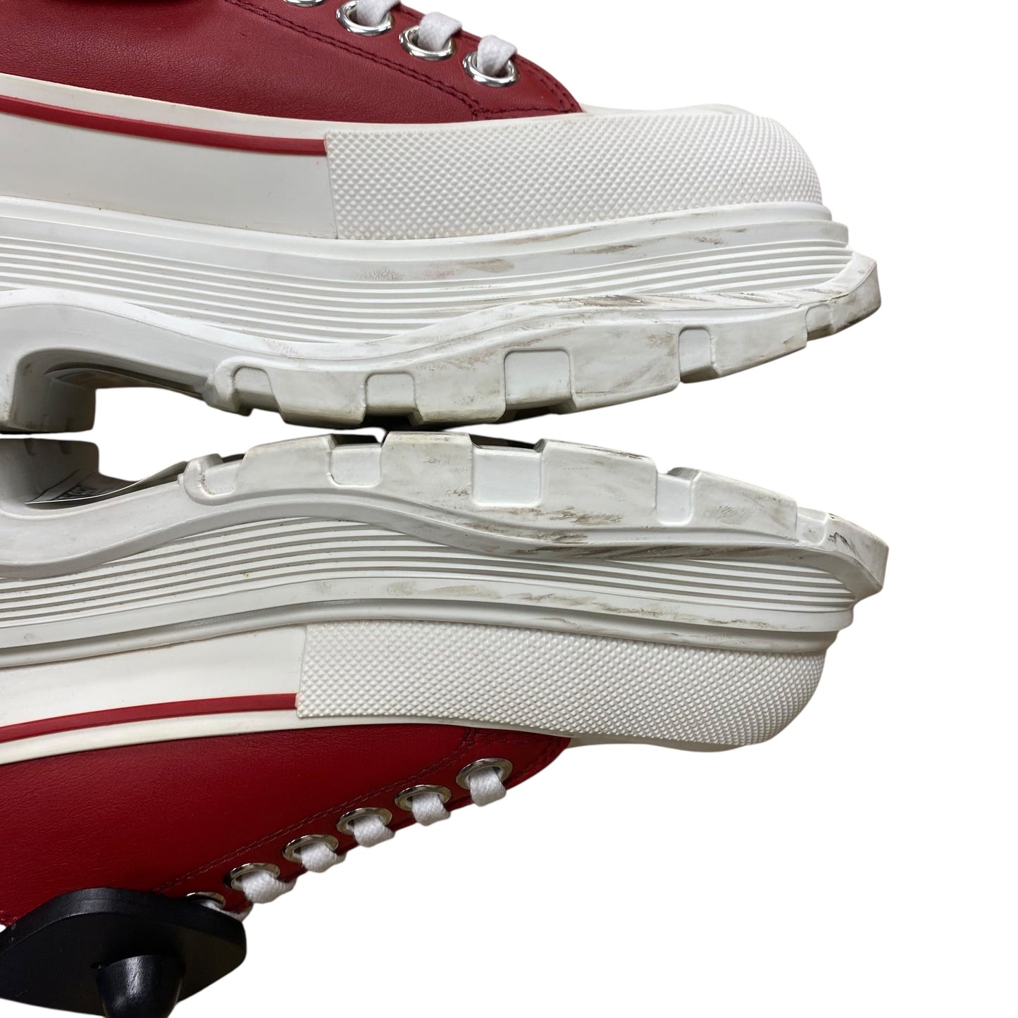Shoes Luxury Designer By Alexander Mcqueen In Red & White, Size:5.5