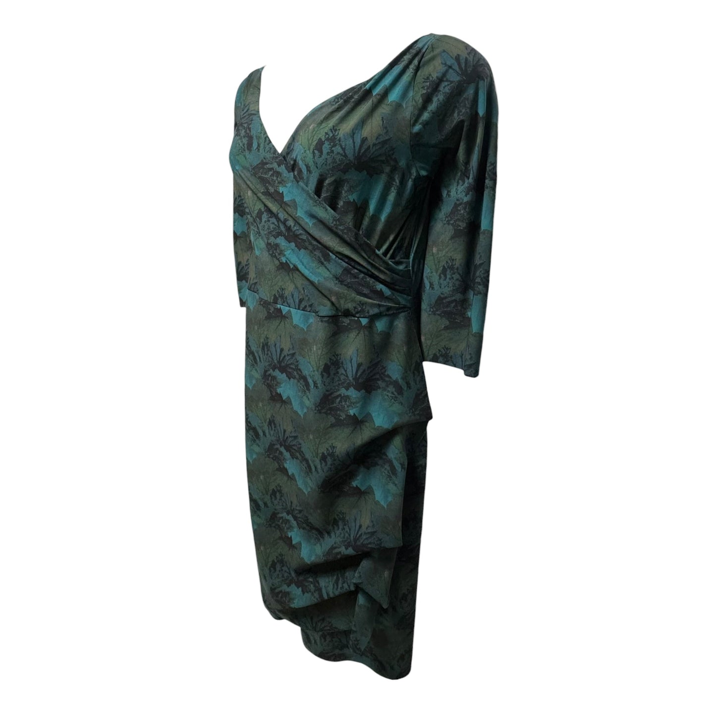 Dress Casual Midi By Chiara Boni In Blue & Green, Size: 16 (It 52)
