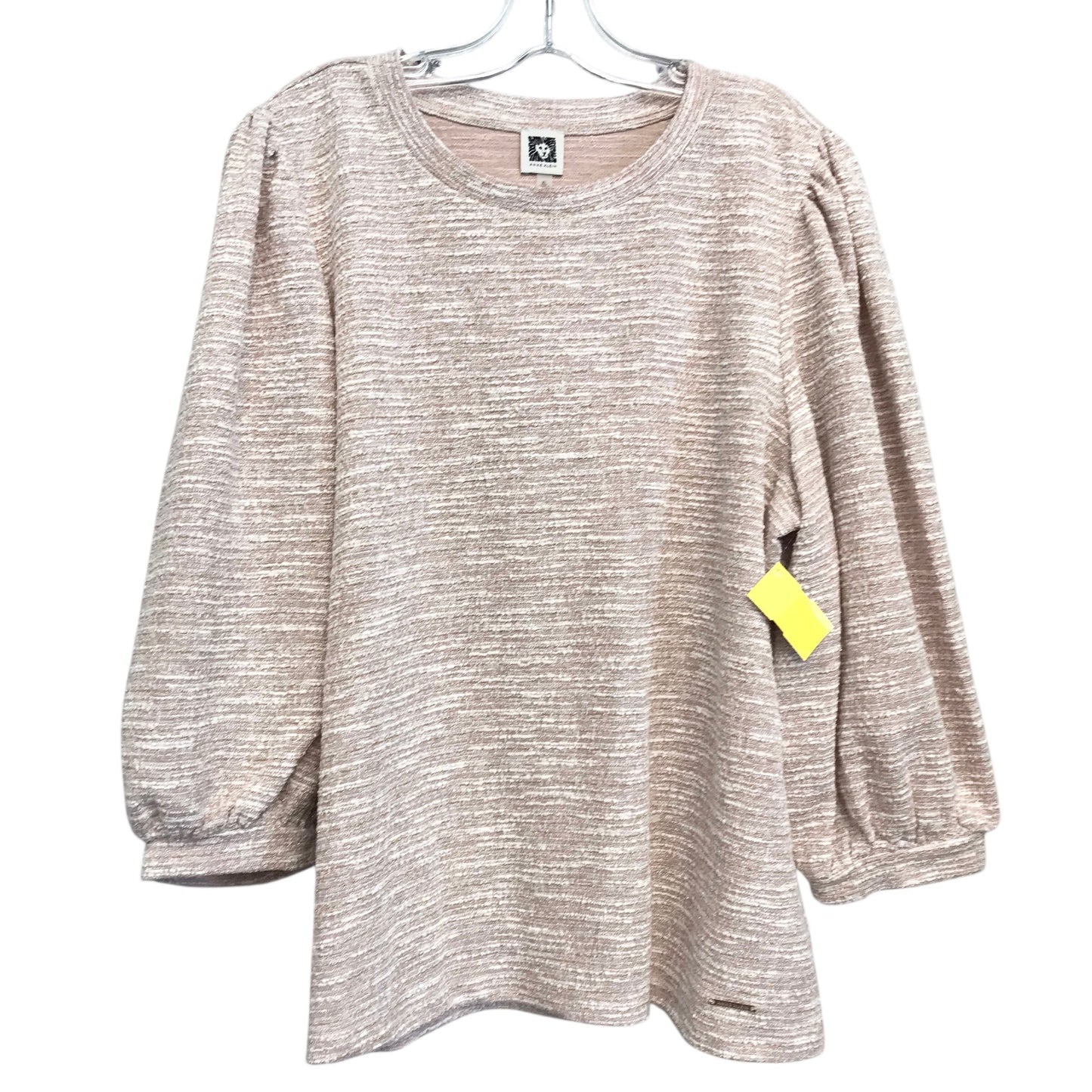 Top Ls By Anne Klein In Beige, Size:Xl