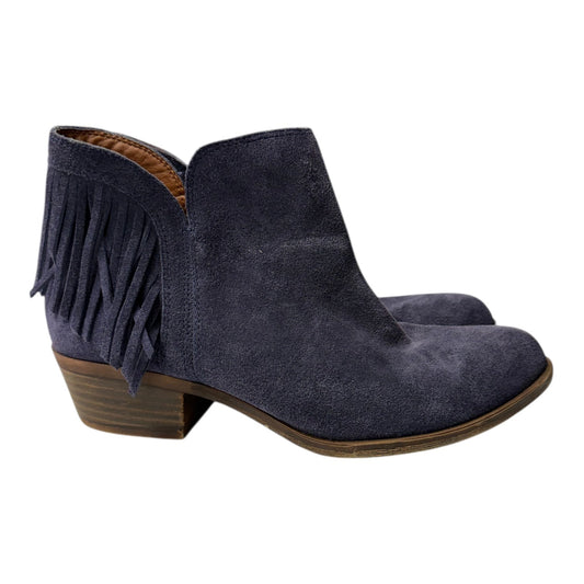 Boots Ankle Flats By Lucky Brand In Blue, Size:8.5