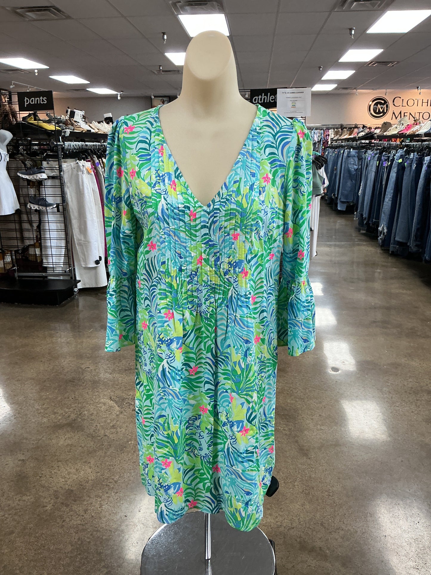 Dress Designer By Lilly Pulitzer In Blue & Green, Size:0