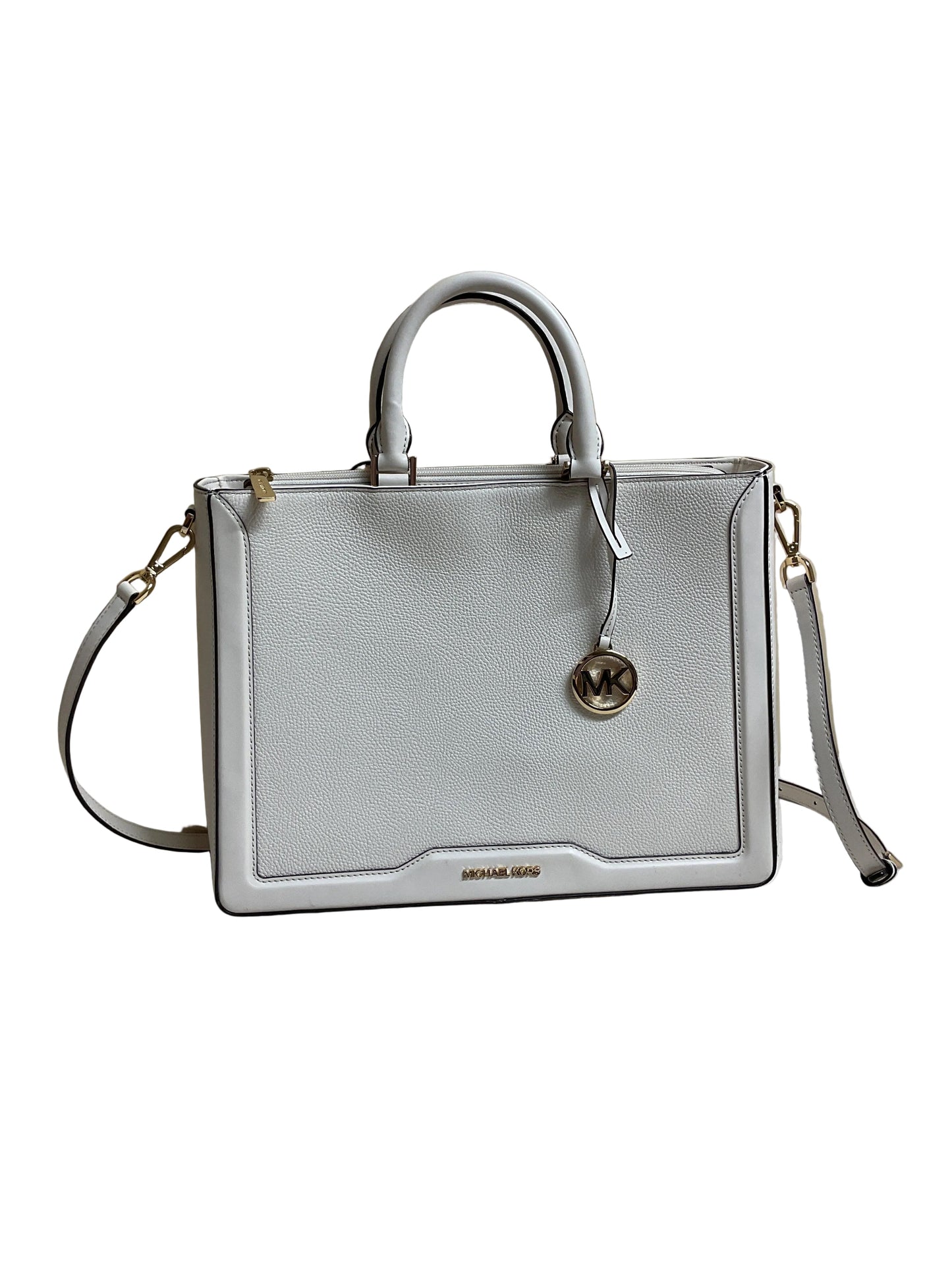 Handbag Designer By Michael Kors In Cream, Size:Large