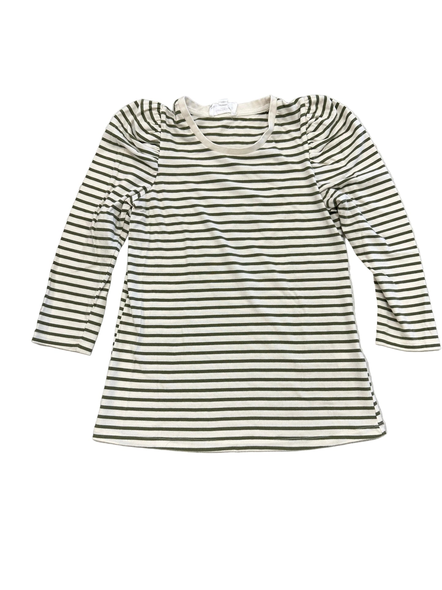 Top 3/4 Sleeve By Pomander Place In Green & White, Size:S