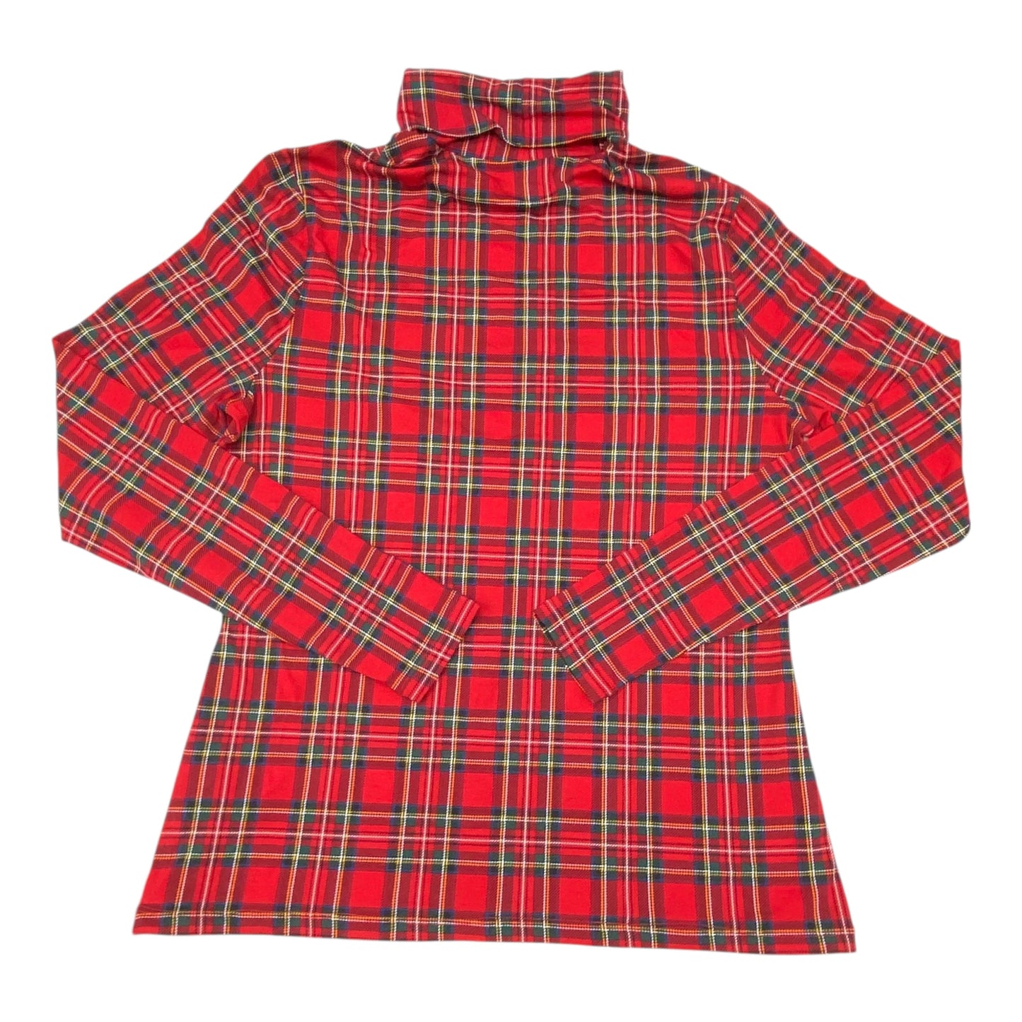 Top Ls By Lands End In Plaid Pattern, Size:L