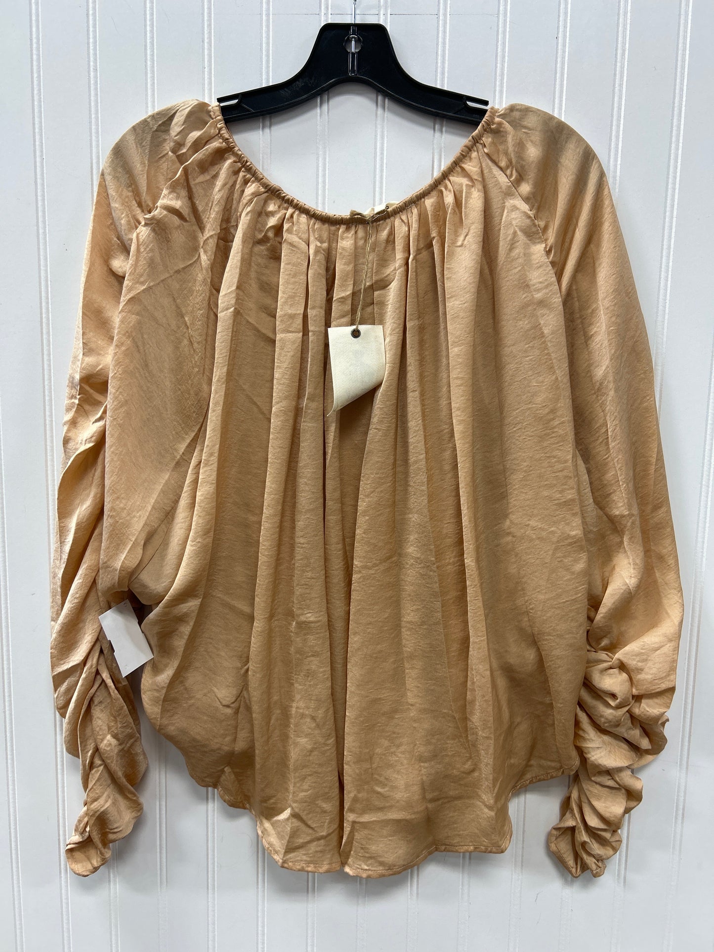 Top Ls By Easel In Cream, Size:S