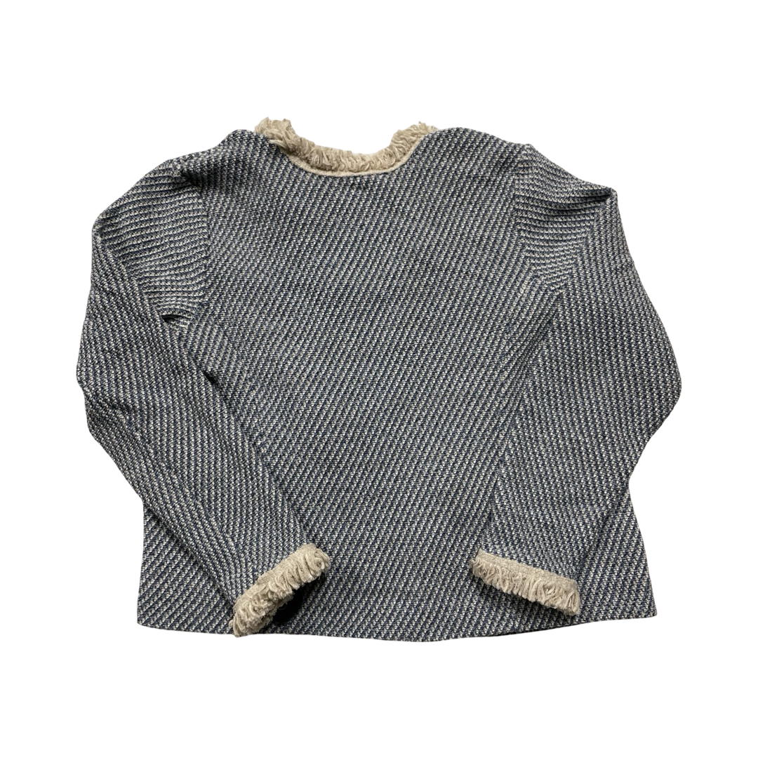 Blazer By Nic + Zoe In Blue & Cream, Size:M