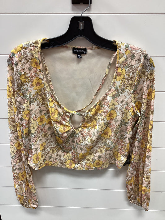Top Ls By Cmc In Floral Print, Size:Xl