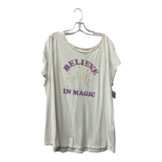Top Ss Basic By Disney Store In White, Size:3X