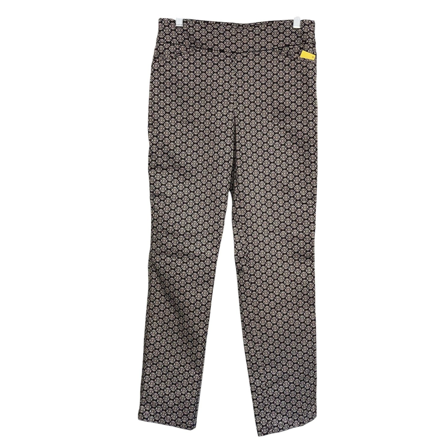 Pants Cropped By Croft And Barrow In Black & Tan, Size:6