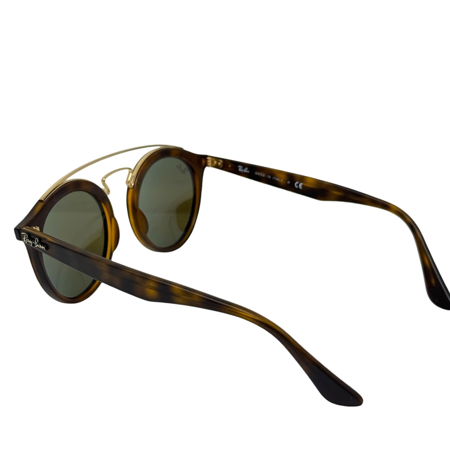 Gatsby Tortoiseshell Sunglasses Designer By Ray Ban, Size:
