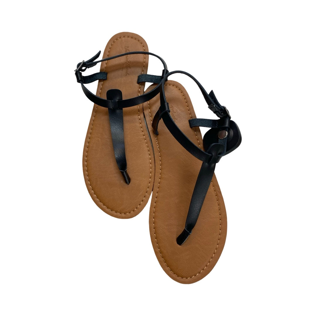 Sandals Flats By Universal Thread In Black & Brown, Size:7