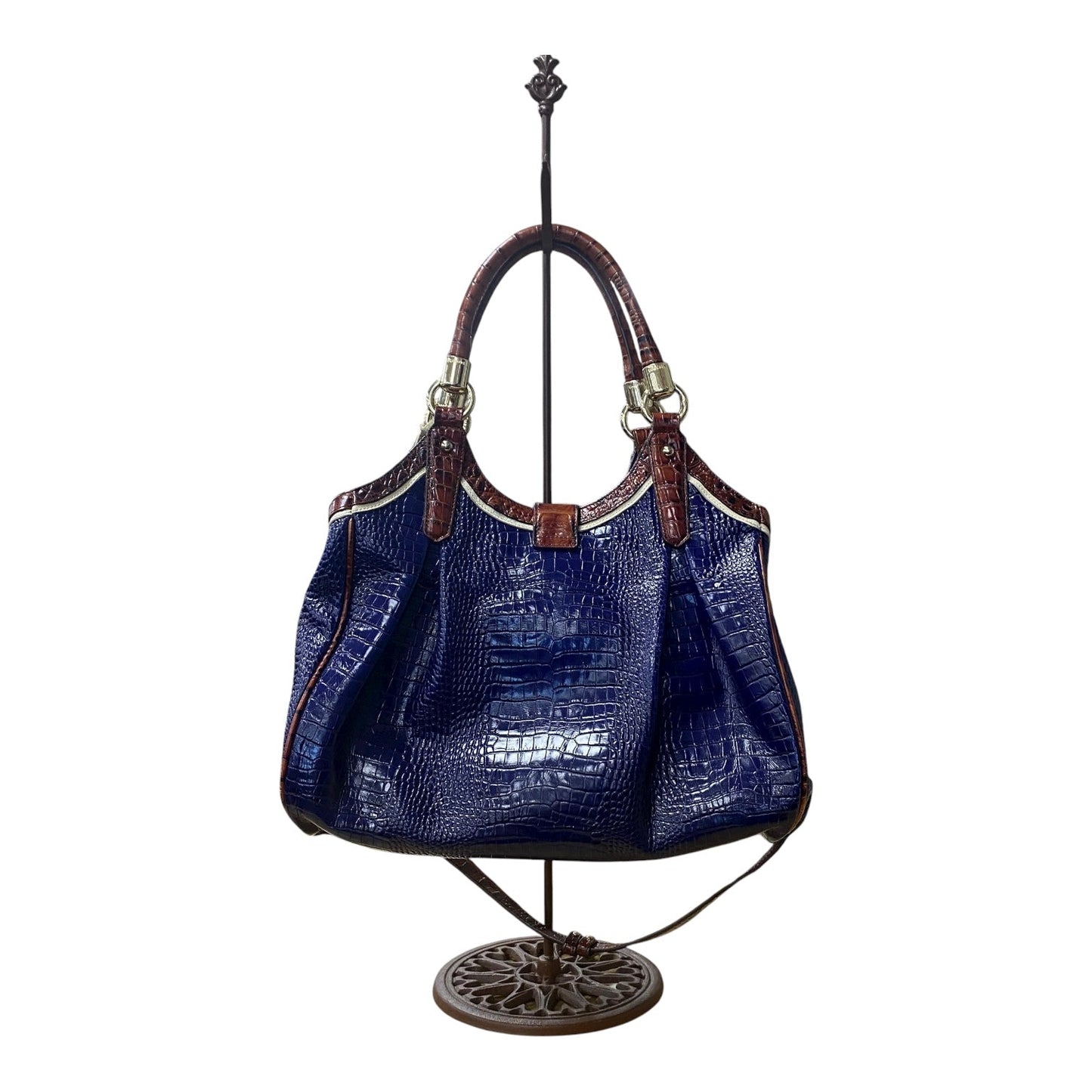 Handbag Designer By Brahmin In Blue, Size:Large