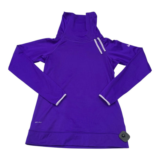 Athletic Top Ls Collar By Nike In Purple, Size:M