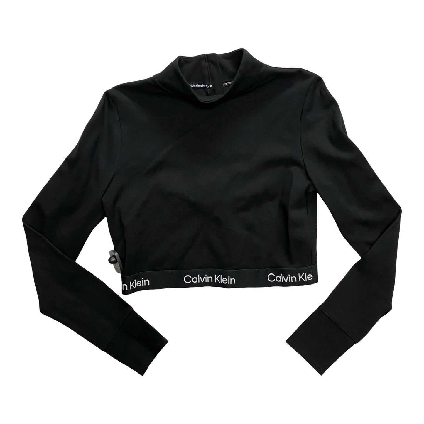 Athletic Top Ls Crewneck By Calvin Klein Performance In Black, Size:L
