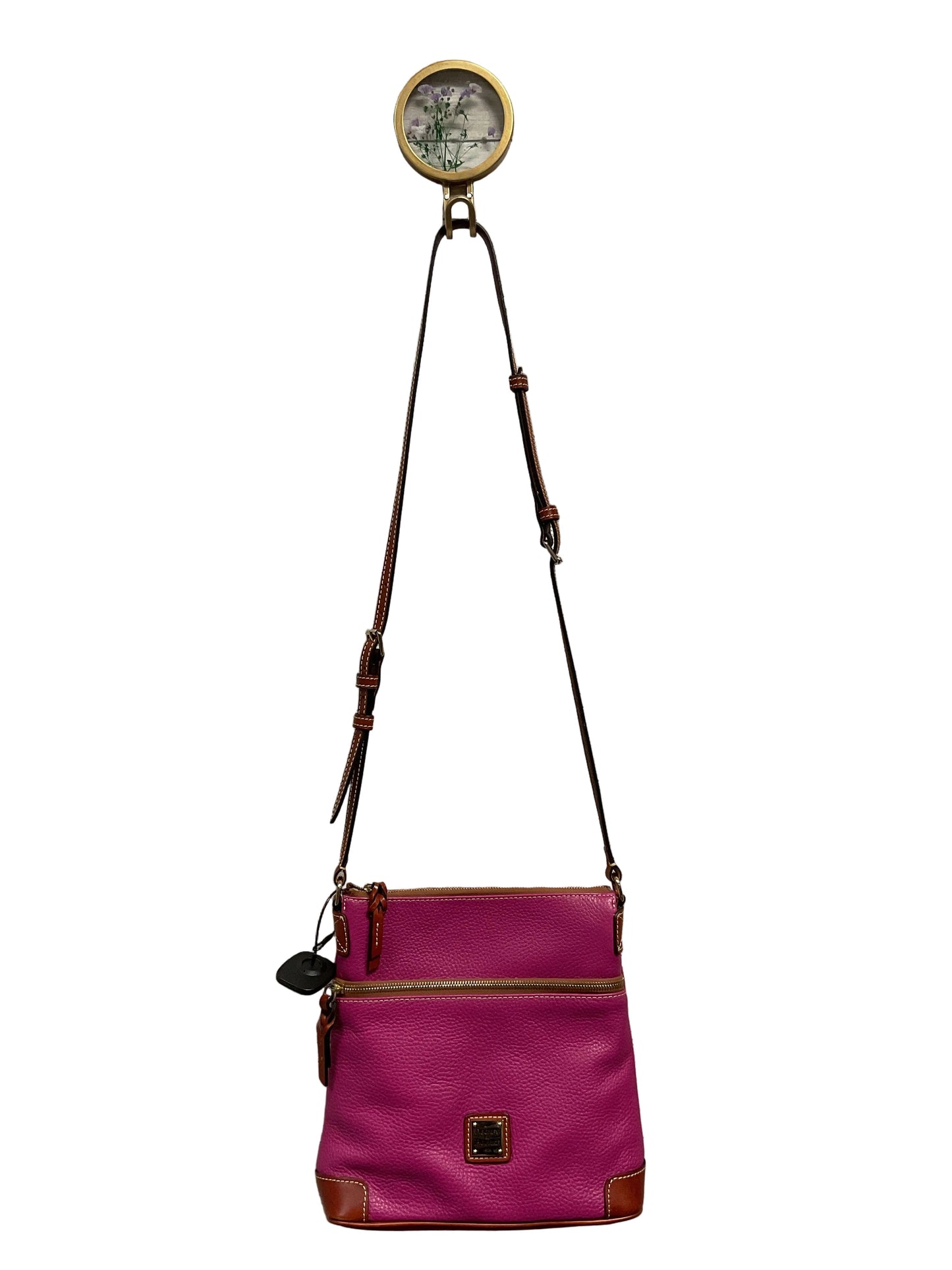 Handbag Designer By Dooney And Bourke In Pink & Tan, Size:Medium