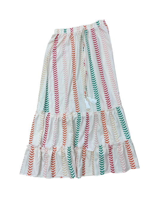 Skirt Maxi By Clothes Mentor In Cream, Size:L