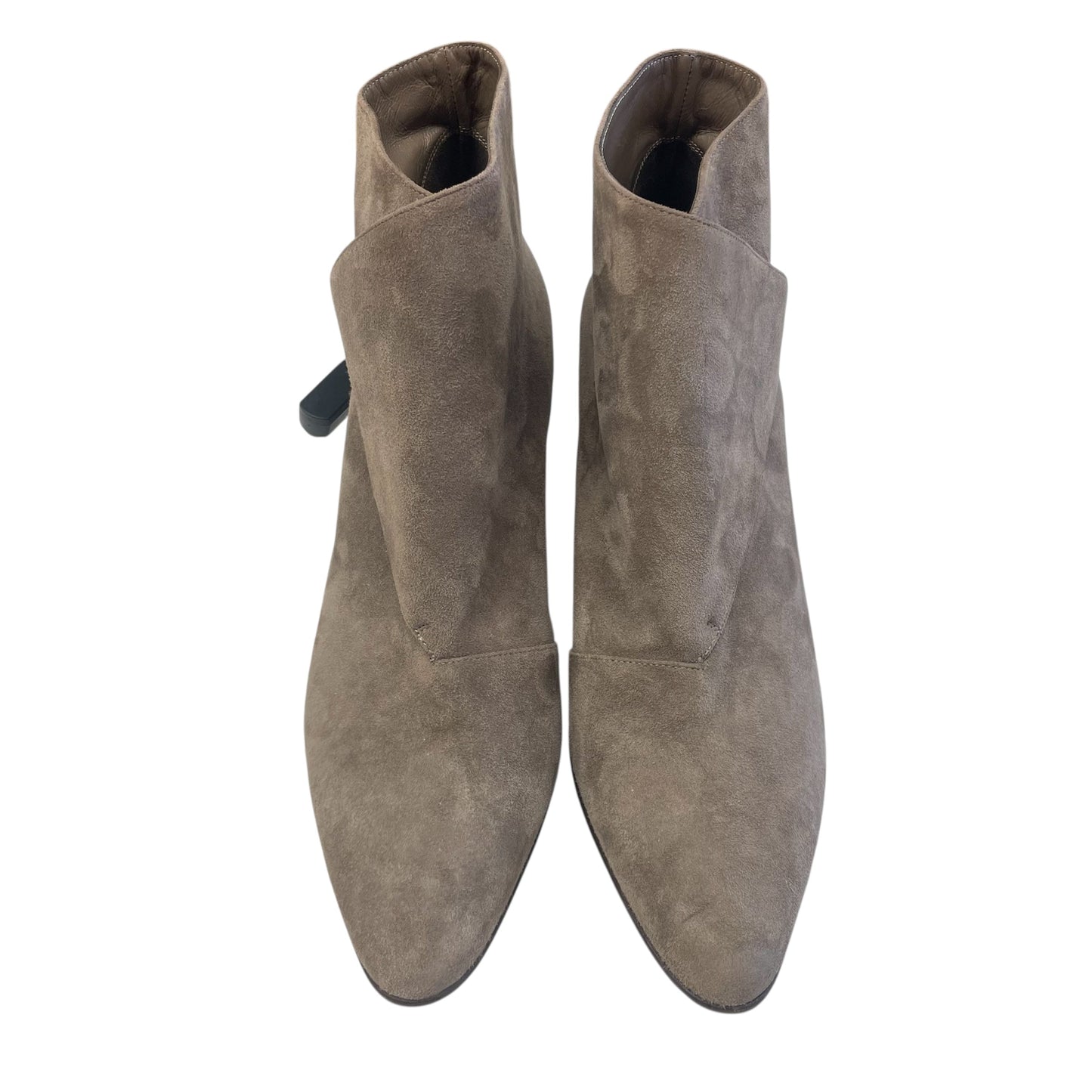 Boots Luxury Designer By Manolo Blahnik In Taupe, Size:8.5