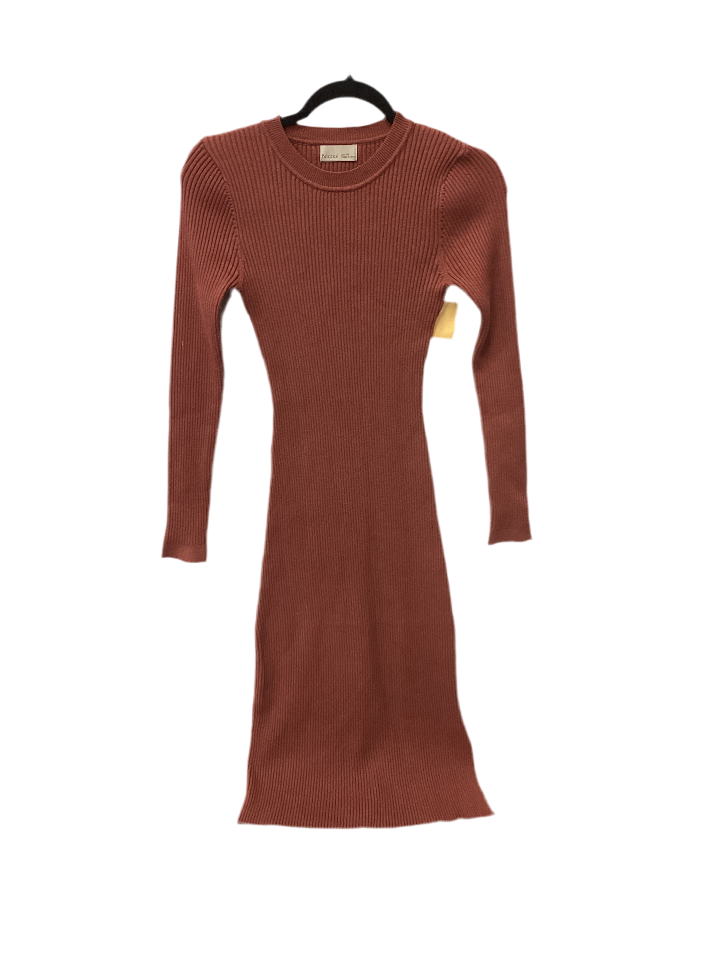 Dress Sweater By Be Cool In Brown, Size:M
