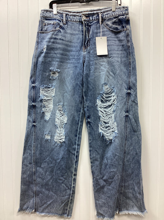 Jeans Wide Leg By Cello In Blue Denim, Size:12