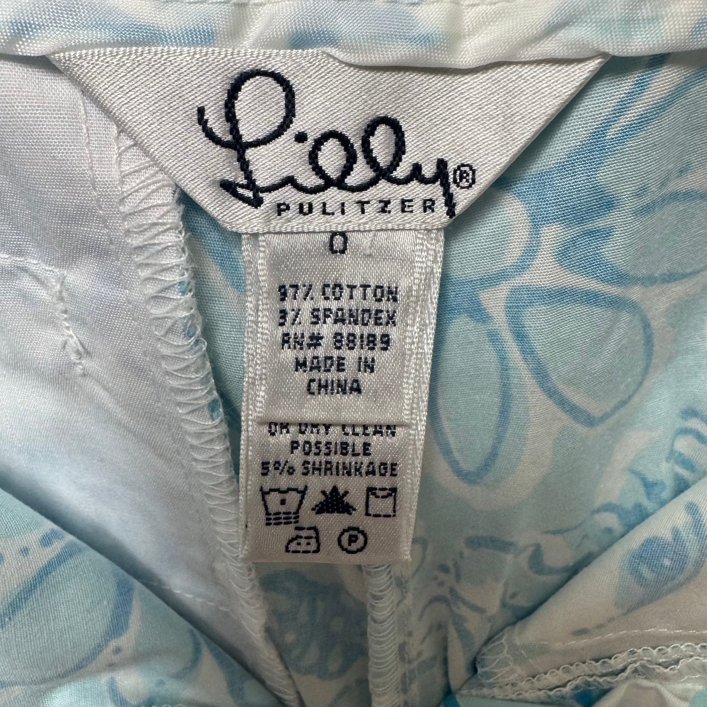 Vintage Florence Capri Pants Designer By Lilly Pulitzer In  Coastal Blue Lion Around, Size: 0