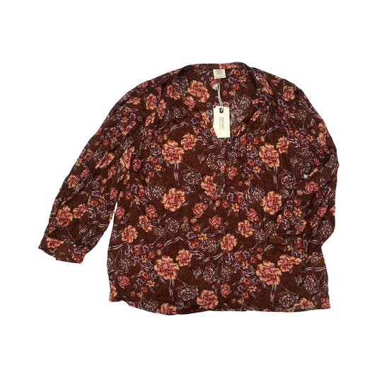 Blouse Ls By Good Hart In Floral Print, Size:L