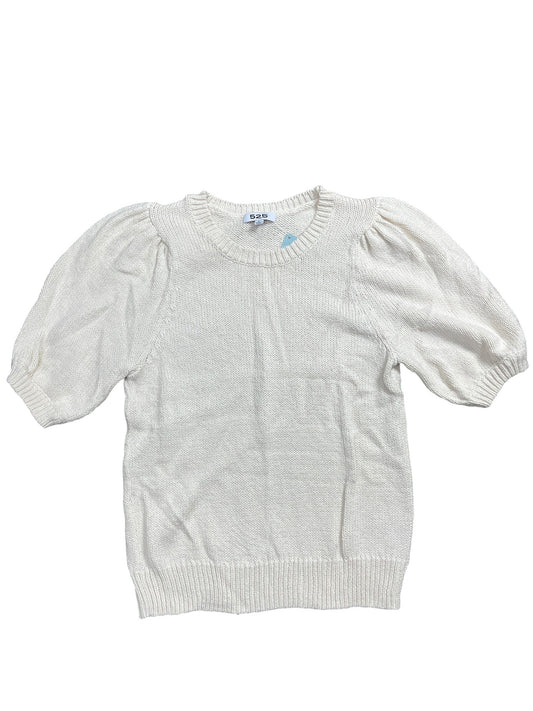 Sweater Ss By 525 In Cream, Size:M