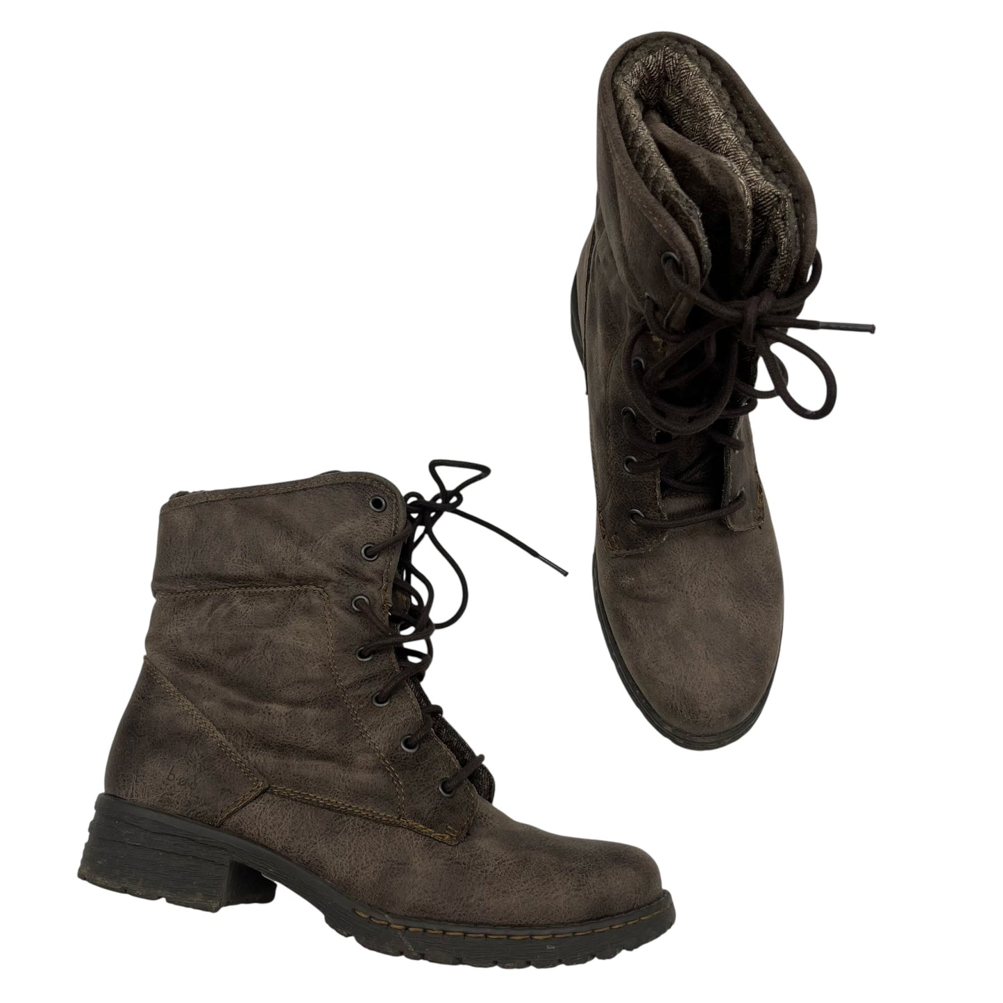 Boots Ankle Flats By Boc In Brown, Size:8