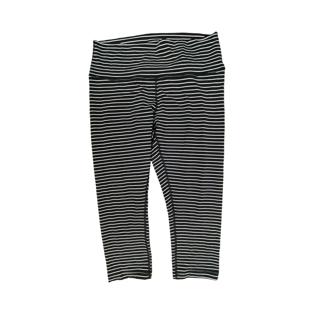 Athletic Leggings By Lululemon In Striped Pattern, Size:12