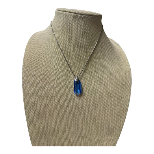 Necklace Pendant  In Blue & Silver