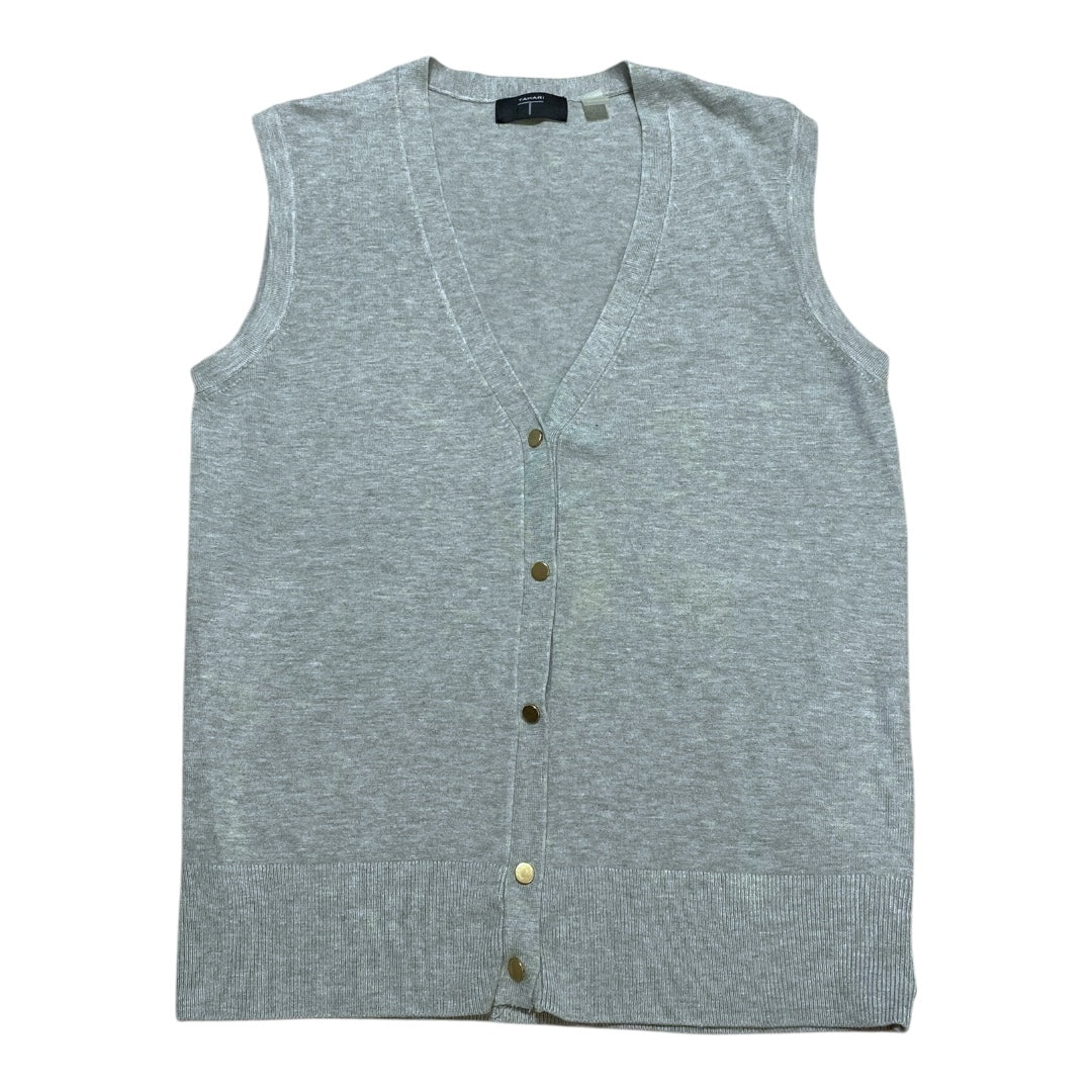 Top Sleeveless By Tahari In Grey, Size:M