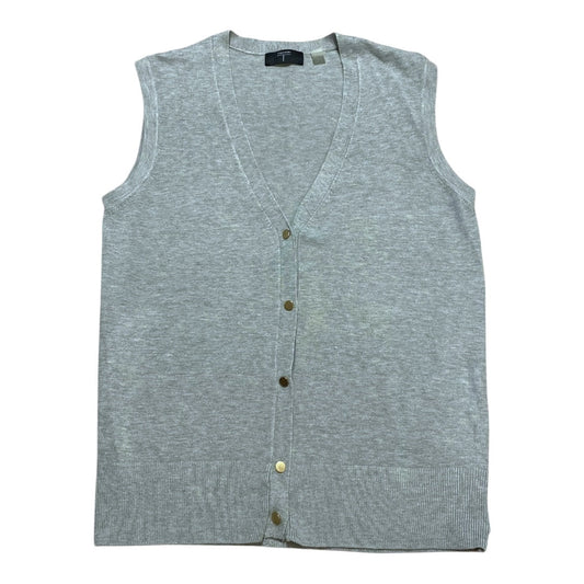 Top Sleeveless By Tahari In Grey, Size:M
