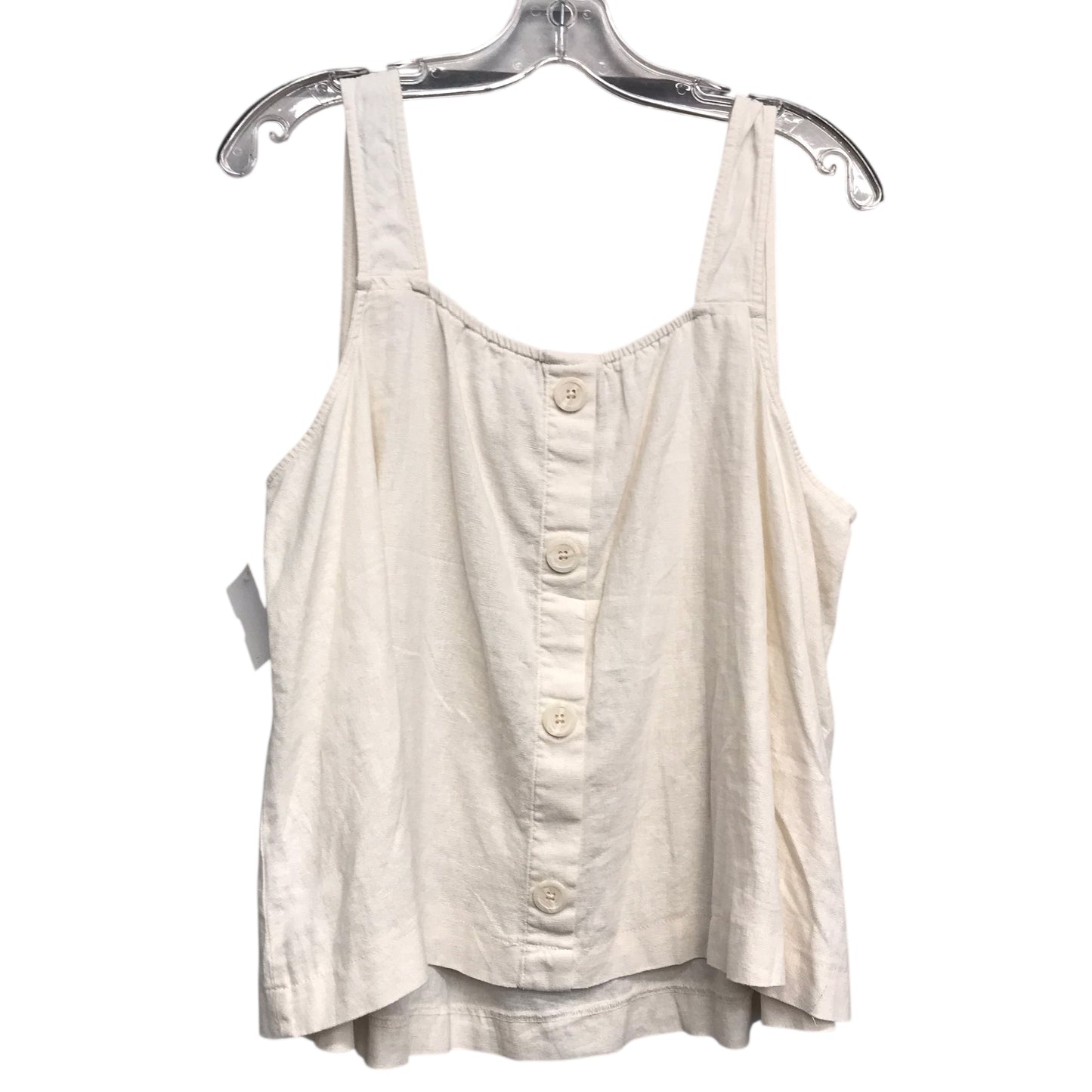 Top Sleeveless By Ava & Viv In Cream, Size:1X