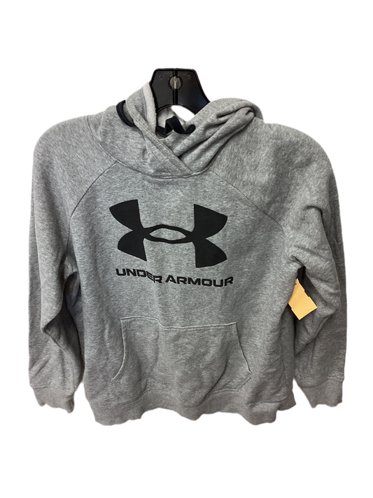 Athletic Sweatshirt Hoodie By Under Armour In Grey, Size:S
