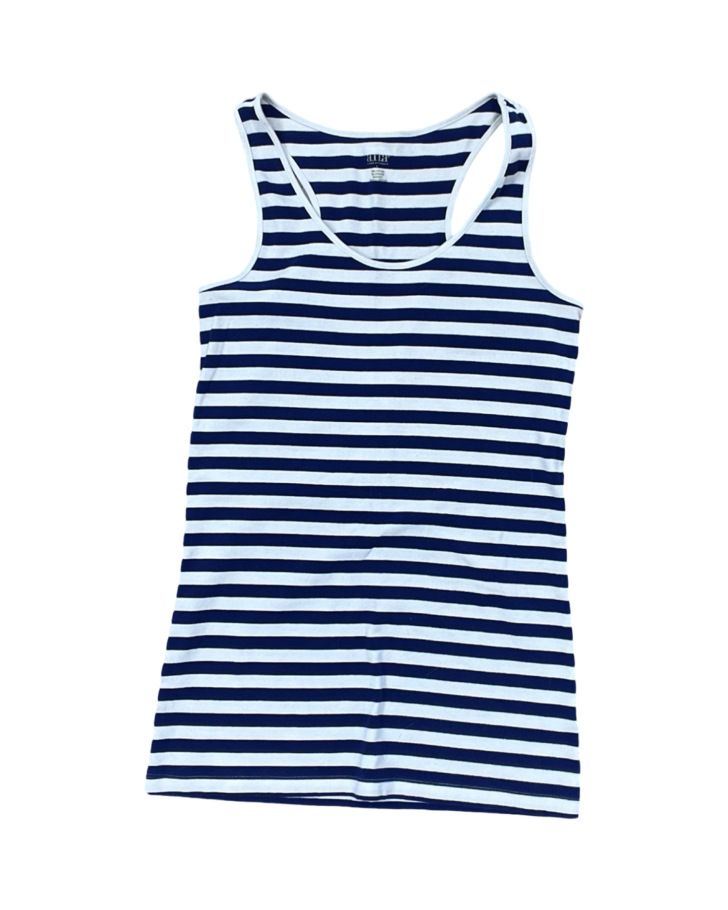 Top Sleeveless By Ana In Blue & White, Size:L
